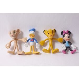 Walt Disney World Bendable Toy Figures Simba Nala Donald Minnie ~ 260325-WH 1040